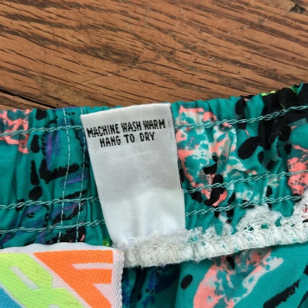 Surf Gear Vintage Trunks in Teal Multicolor Sz 36/38